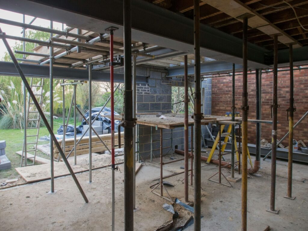 Estructura de una casa de obra nueva